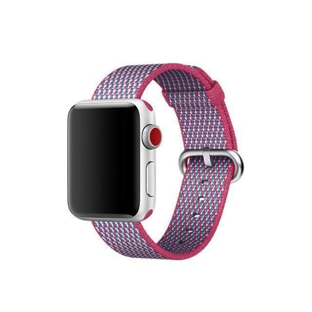 accessories fuchsia pink / 38mm / 40mm Apple Watch Series 5 4 3 2 Band, Sport Woven Nylon Strap, Wrist bracelet belt fabric-like nylon band for iwatch 38mm, 40mm, 42mm, 44mm - US Fast Shipping