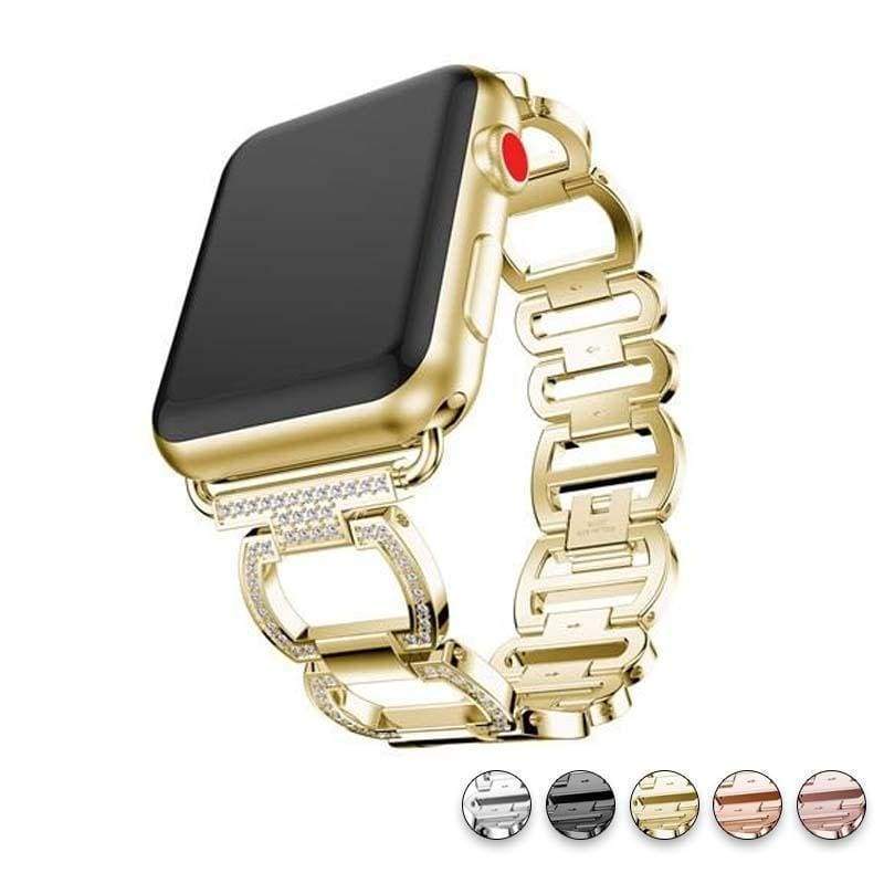 accessories Gold / 38mm / 40mm Apple Watch Series 5 4 3 2 Band, Smart Watch Diamond Metal bracelet for iWatch 38mm, 40mm, 42mm, 44mm - US Fast Shipping