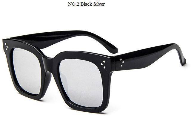 accessories HK0652 black silver Kim Flat Top Sunglasses