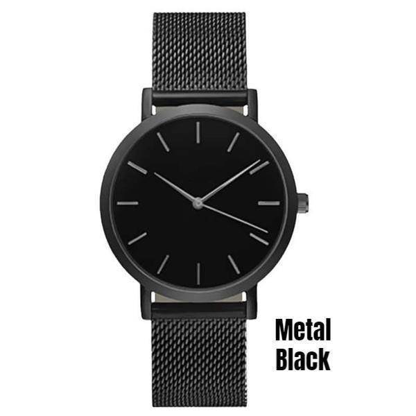 Accessories Metal Black Minimalist Unisex Designer Watches