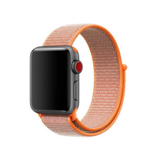 accessories orange red / 38mm/40mm Apple Watch band Nylon sport loop strap 44mm/ 40mm/ 42mm/ 38mm iWatch Series 1 2 3 4 bracelet hook-and-loop wrist watchband accessories - US fast shipping