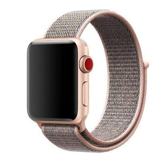 Amy's Mother Store Apple Watch Band Nylon Sport Loop Strap 44mm/ 40mm/ 42mm/ 38mm iWatch Series 1 2 3 Pink Sand / 42mm / 44mm / 45mm