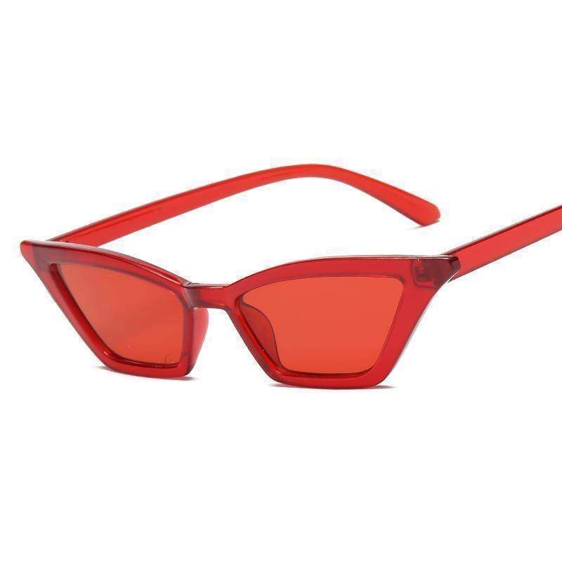 Accessories red / with Sunglasses Bag Retro Vintage Sunglasses Women Cat Eye