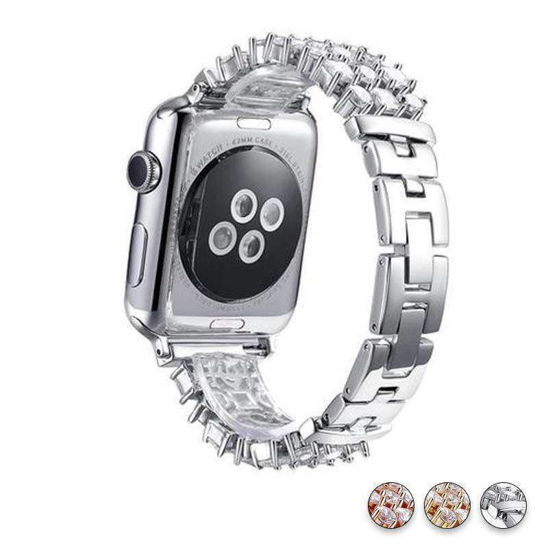 Accessories Silver / 38mm/40mm Apple Watch Series 6 5 4 Crystal Band, Women's Rhinestone Luxury Bling