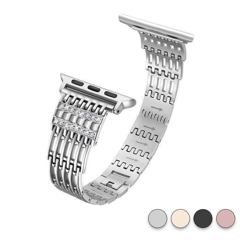 accessories Silver / 38mm / 40mm Apple Watch Series 5 4 3 2 Band, Bling Stainless Steel Metal Watch band for Apple Watch band 38mm, 40mm, 42mm, 44mm