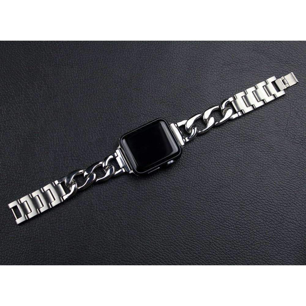 accessories Silver / 38mm/40mm Apple Watch Series 5 4 3 2 Band, Chain link Bracelet Strap Metal Wrist Belt Replacement Clock Watch, 38mm, 40mm, 42mm, 44mm