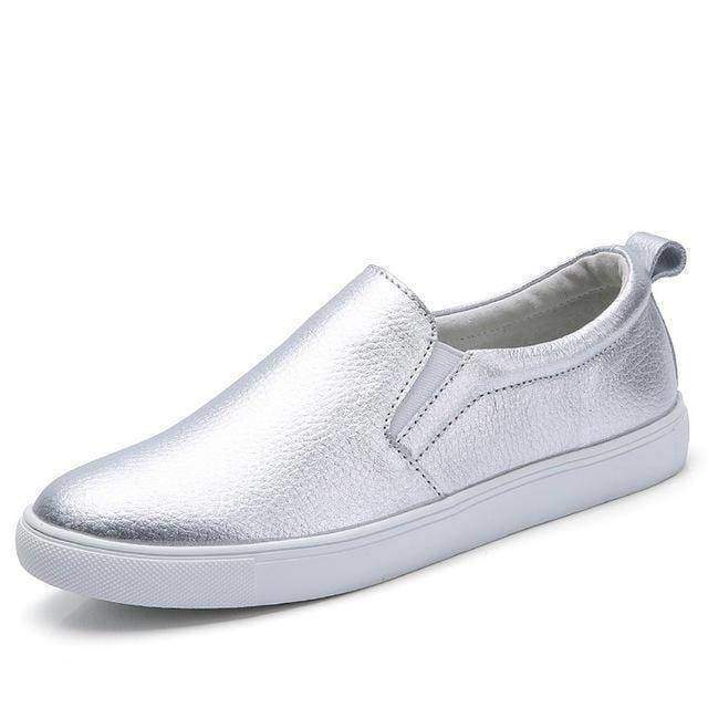 accessories Silver / 5 SALE ! Super flexy loafers, ballet flats made with Genuine Leather (US 4-11)
