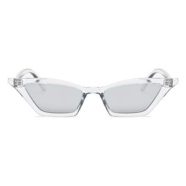 Accessories silver / with Sunglasses Bag Retro Vintage Sunglasses Women Cat Eye