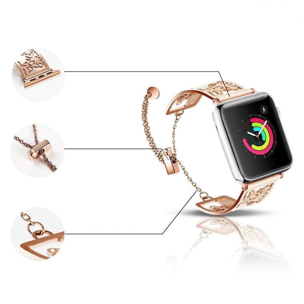 accessories stainless steel strap for apple watch Series 1 2 3 4 iwatch band 44mm/ 40mm/ 42mm/ 38mm link Bracelet metal Wrist Belt watch Accessories Easy adjust