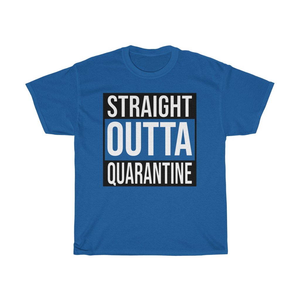 T-Shirt Royal / S Straight Outta Quarantine Isolation shirt, Straight Outta Quarantine hairstylist 2020 bartender 2020 Class Of 2020 Teacher 2020 T-sirt