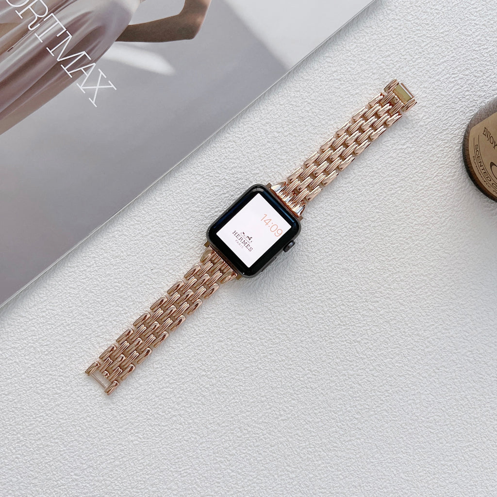 Luxury Diamond Strap For Apple Watch 7 Band Series 6 Se 5 4 42mm 35mm Bracelet Steel Loop For Iwatch 40mm 44mm 41mm 38mm