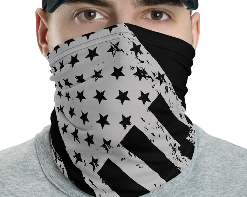 American US Flag Multi Functional Face Mask, Unisex USA Neck gaiter, Balaclava Beanie Wristband Hood Head wear Bandanna - US Fast Shipping