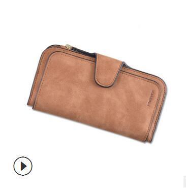 Apple 1257-1 brown New Women Casual Wallet Brand Cell Phone Wallet Big Card Holders Wallet Handbag Purse Clutch Messenger Shoulder Straps Bag