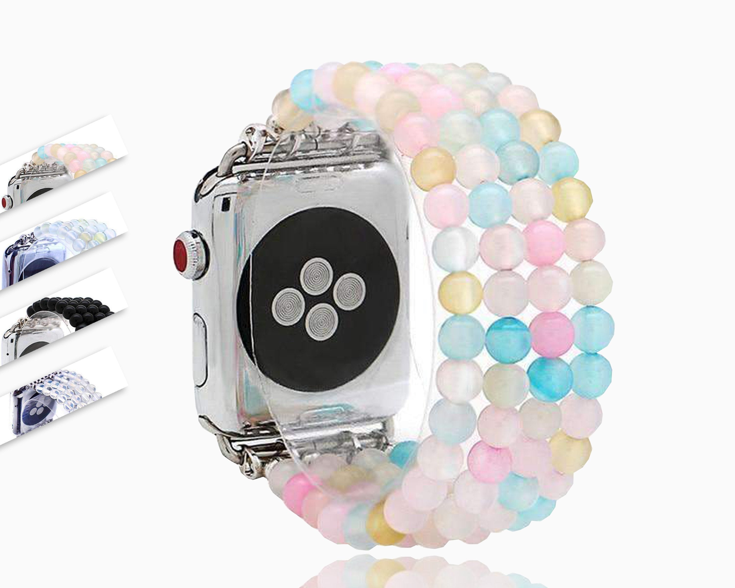 Agate Beads Watchband For iWatch Natural Stone