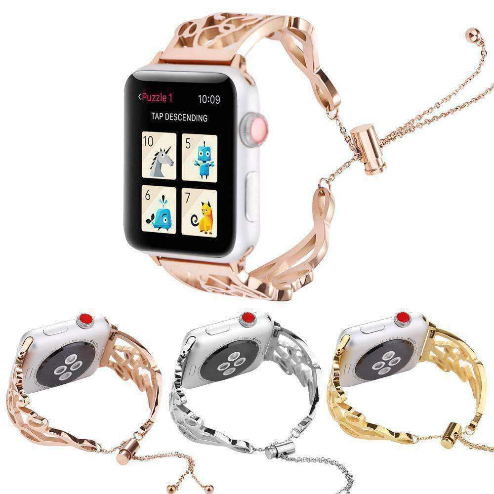 Apple Apple Watch Band Love bracelet adjustable cuff Iwatch 44mm/ 40mm/ 42mm/ 38mm Metal Ladies Watch Strap Series 1 2 3 4