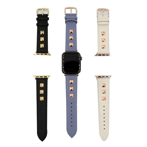 Punk Studded Leather Rivets studs Design, fits iWatch, Series 7 6 5