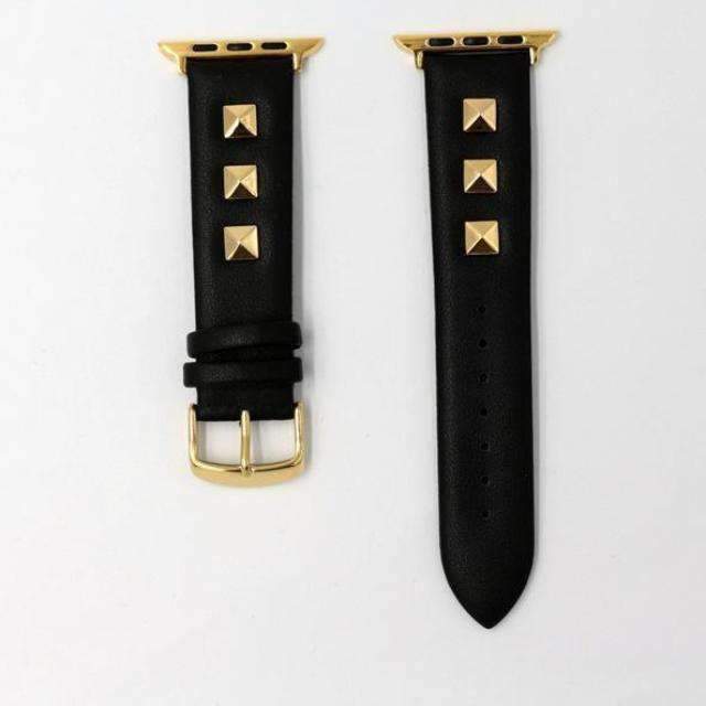 Punk Studded Leather Rivets studs Design, fits iWatch, Series 7 6 5