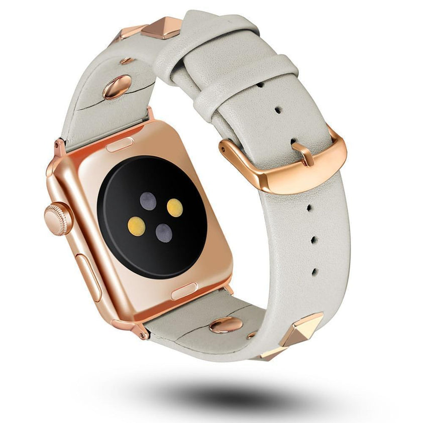 Punk Studded Leather Rivets studs Design fits iWatch, Series – www ...