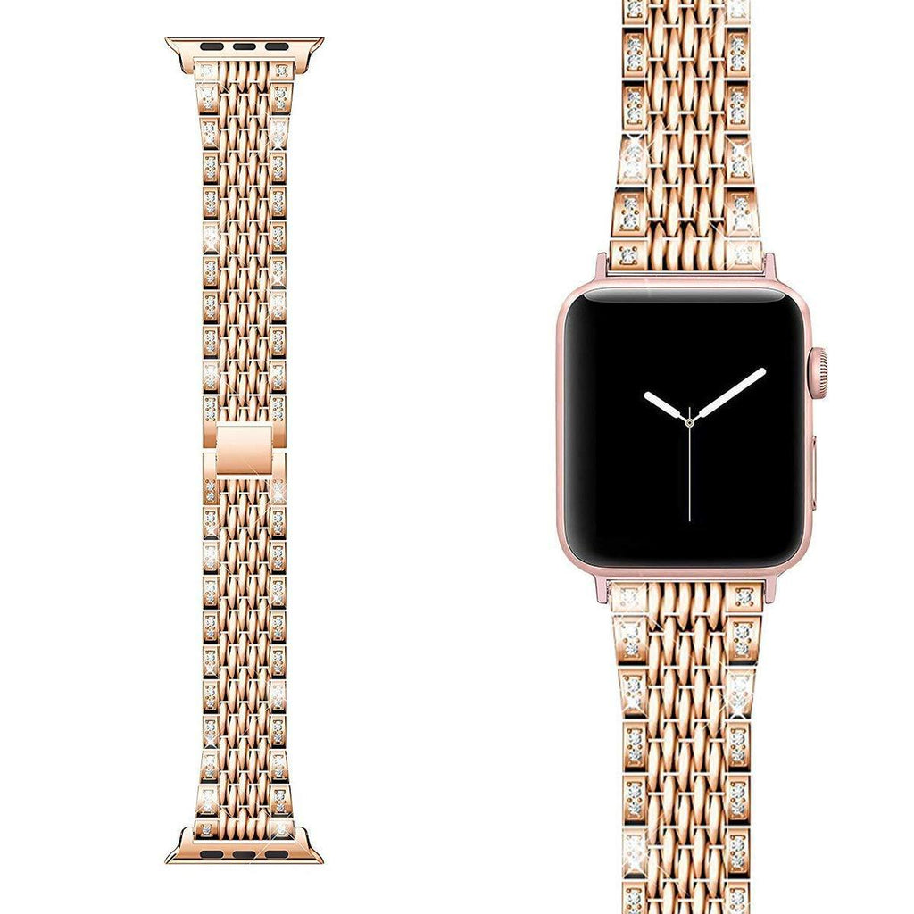 Apple Apple watch bling women band, Shiny diamond crystal cz bracelet strap, Stainless steel watchband,  For iwatch 42mm 38mm  44mm 40mm Series 5 4 3