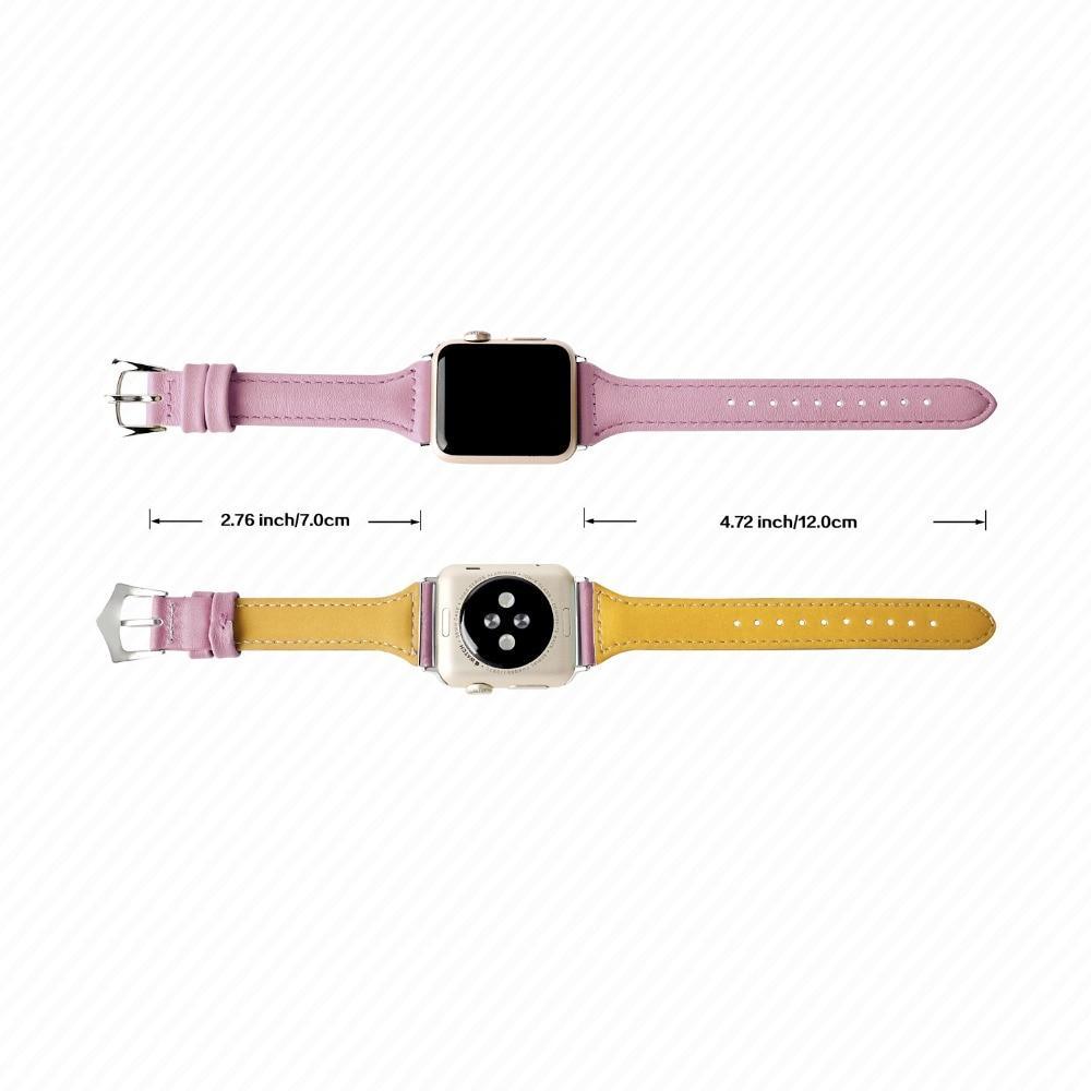 Apple Apple Watch Series 5 4 3 2 Band, Cow Leather Pulseira Strap iWatch Correa bracelet Belt Watchband 38mm, 40mm, 42mm, 44mm US Fast Shipping
