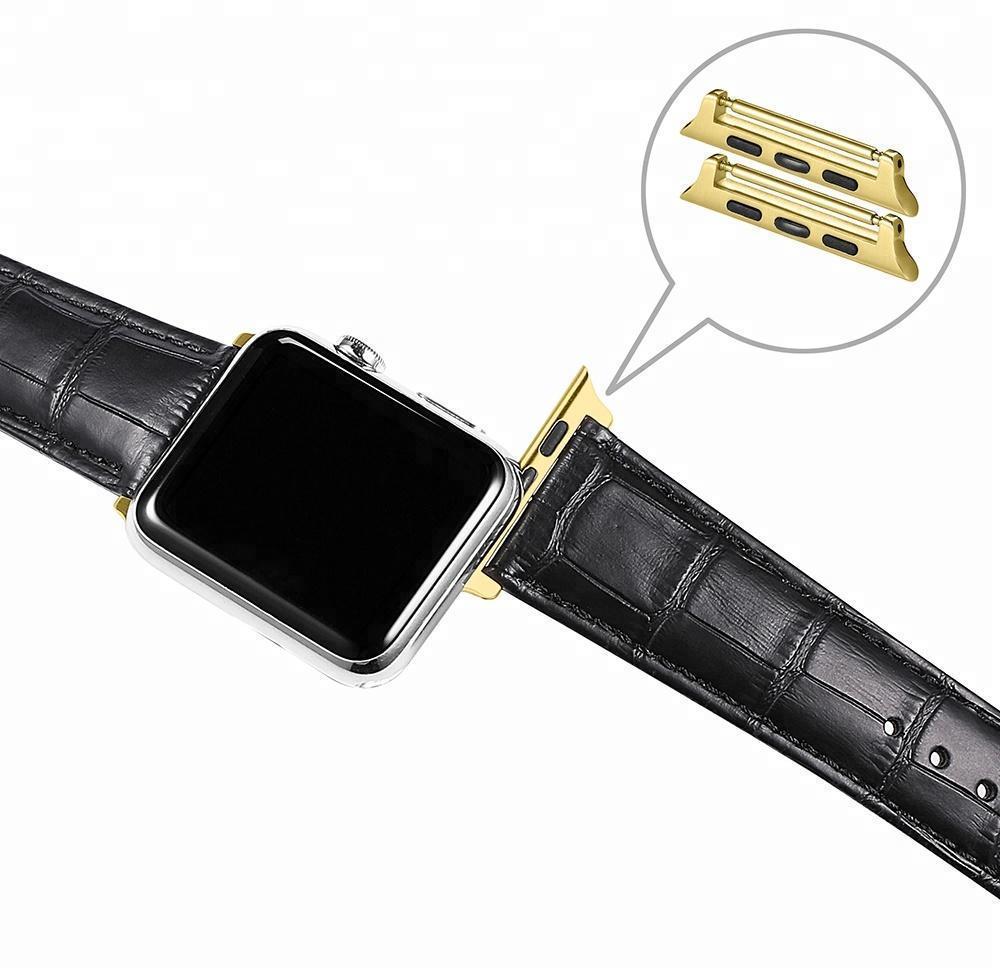 Apple Watch | Black Alligator Grain Leather