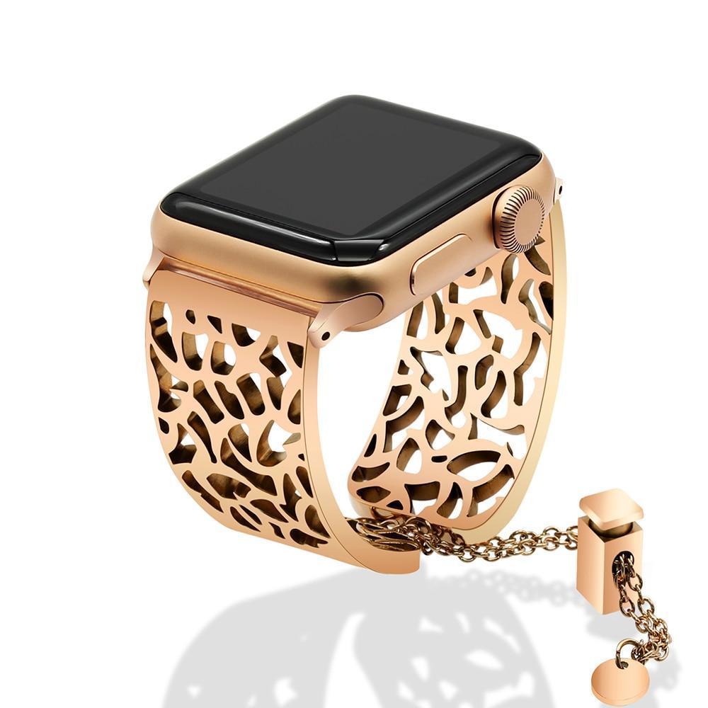 Apple Apple Watch Series 5 4 3 2 Band cuff, Stainless Steel Watchband Jewelry Bangle Women Strap Bracelet 38mm, 40mm, 42mm, 44mm