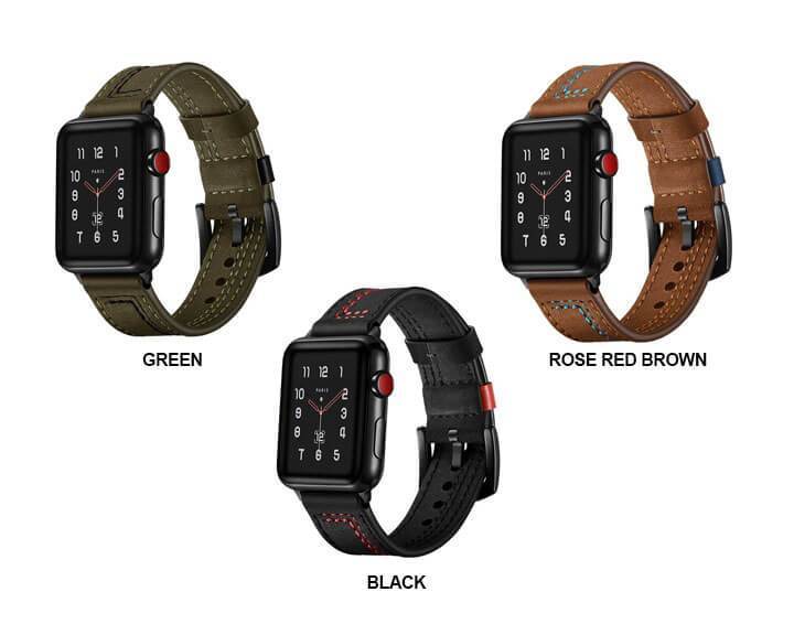 Apple Watch Band Strap Premium Leather Watchband Bracelet Series 7 6 5