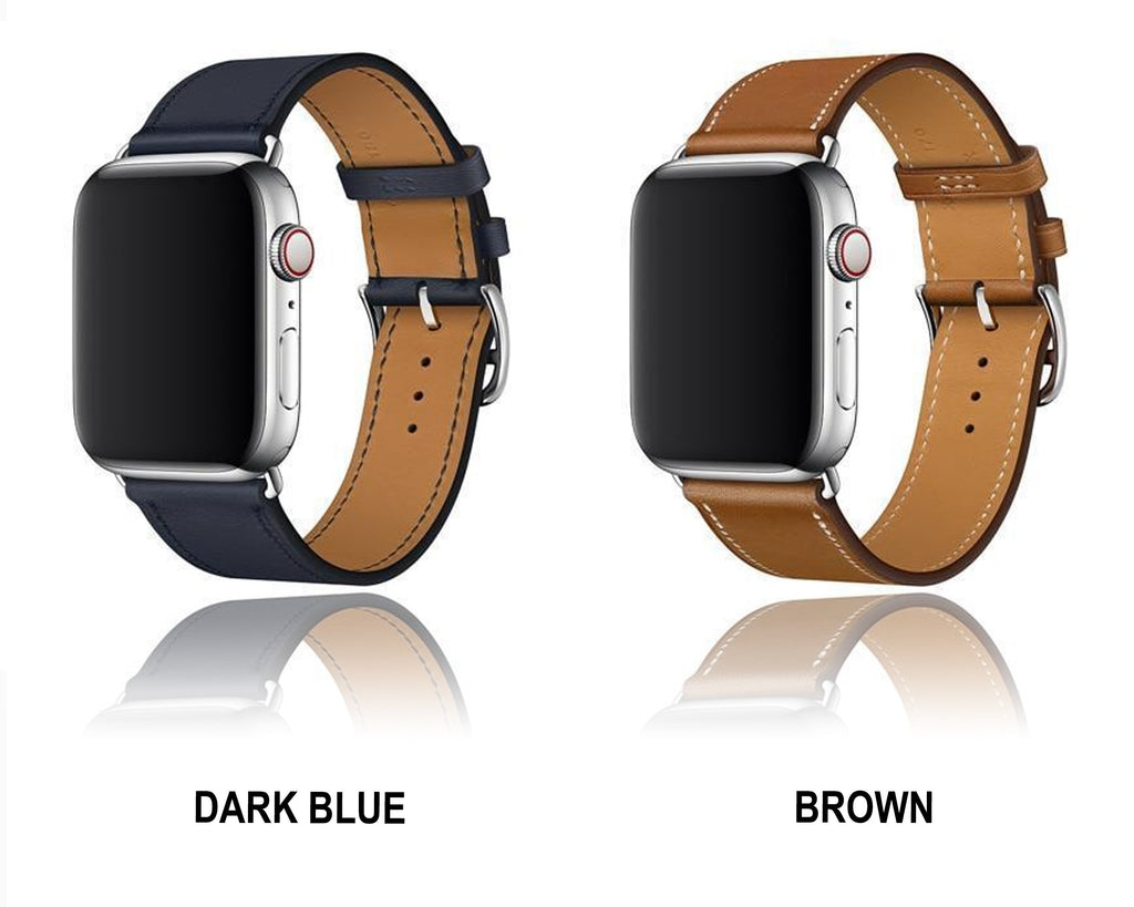 Apple Copy of Apple Watch Series 5 4 3 2 Band, Leather Single Tour Strap, Bracelet iWatch 38mm, 40mm, 42mm, 44mm - US Fast Shipping