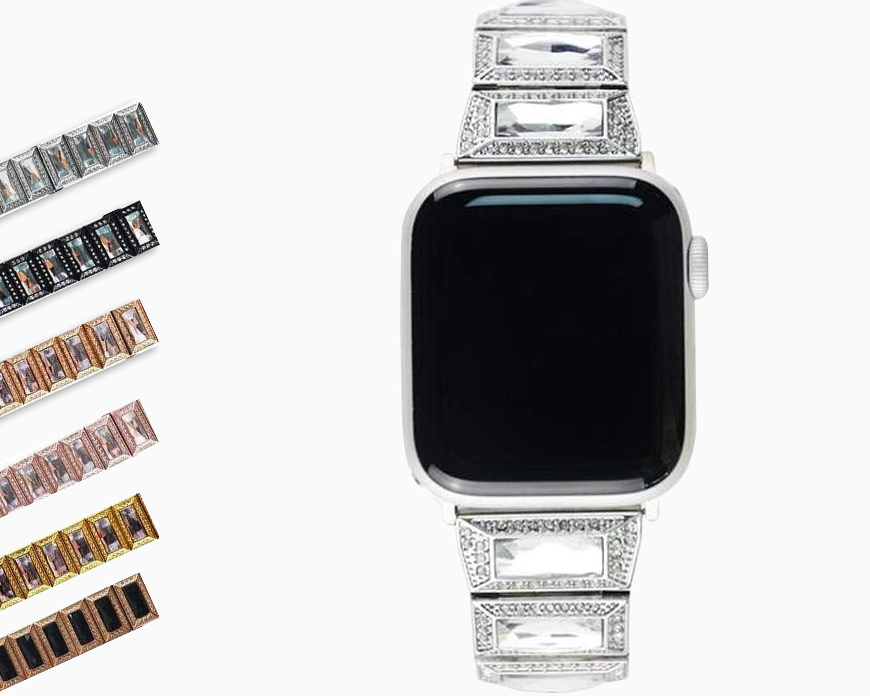 Luxury Diamond Bling Apple Watch Band Series - Main Image