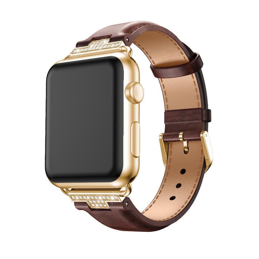 Bling Luxury Genuine Leather Apple Watch Band - Main Image