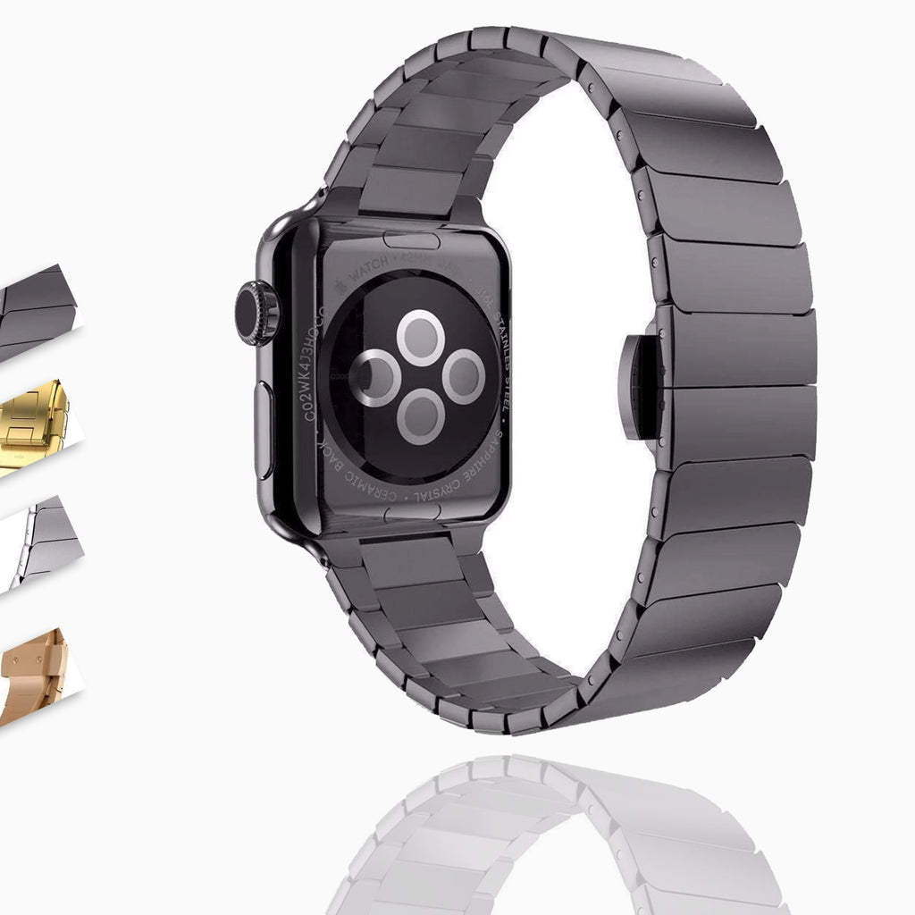 Apple Space Black / 38mm / 40mm Apple Watch Men's Band Series 6 5 4 High Quality Sleek Metal Steel Bracelet iWatch 3mm 40mm 42mm 44mm Wristband Watchbands