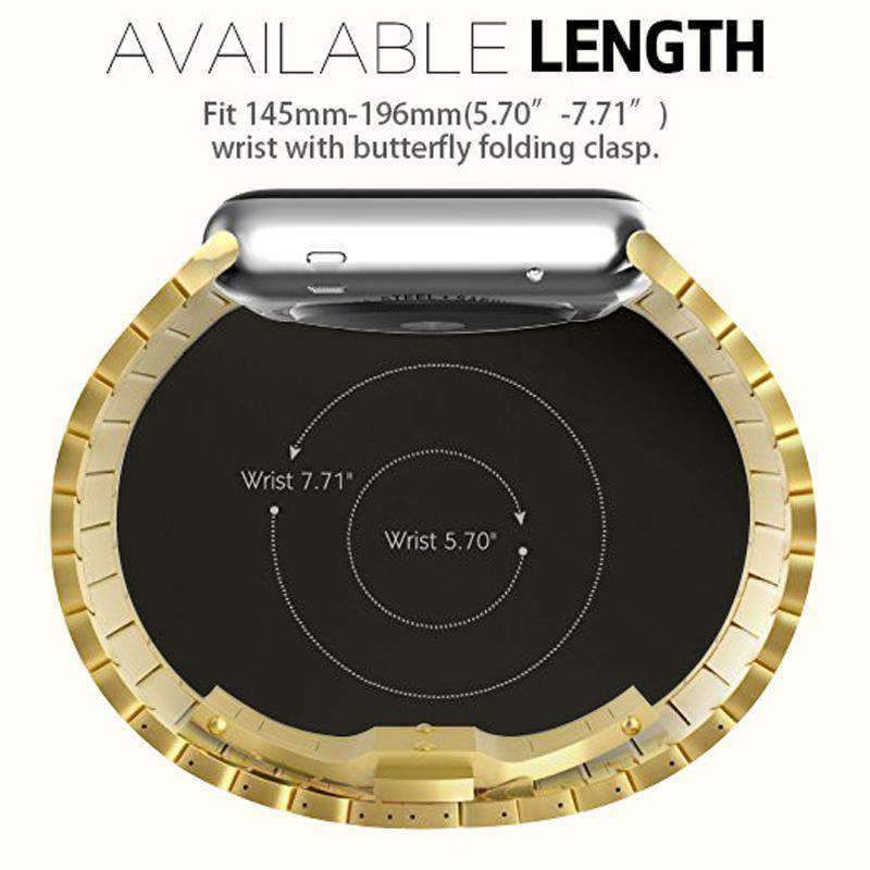 Apple Apple Watch Band 6 5 4 Luxury Steel Minimal Band with Butterfly Buckle