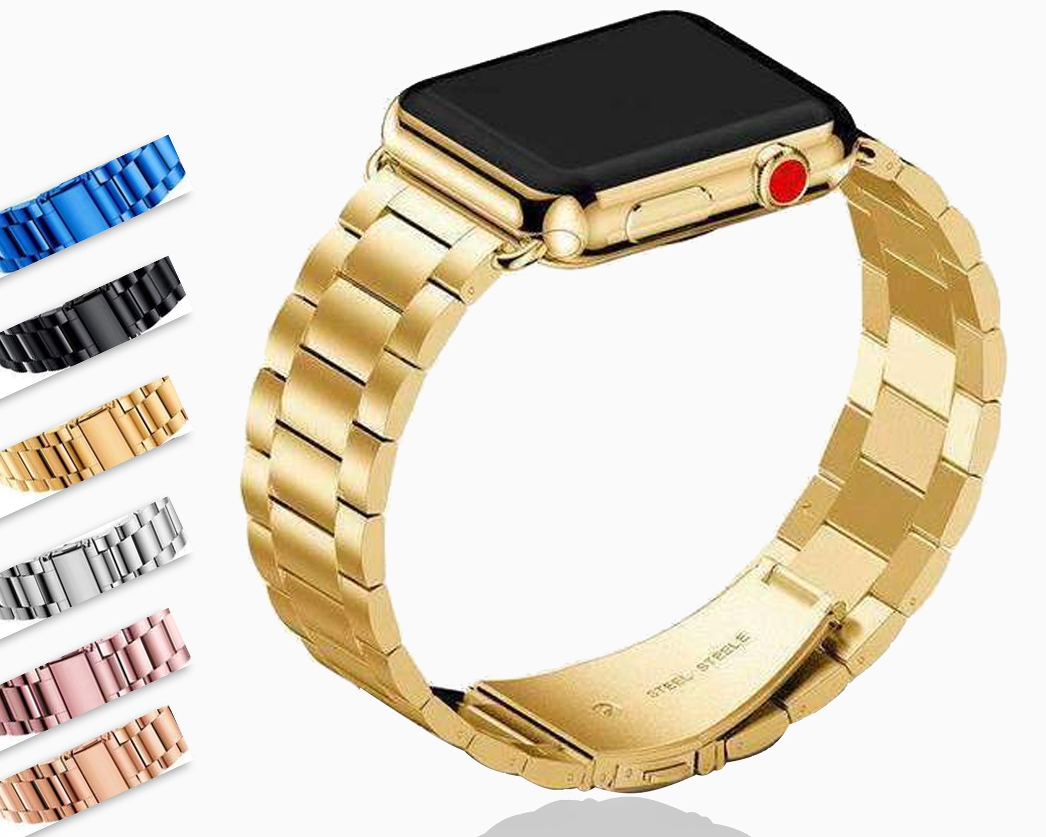 Handmade Goldensand Stone Apple Watchband, Custom shops size Band for 38mm 40mm 42mm 44mm. Apple Watch and Fitbit Versa 1-2, Ionic Stretchy band