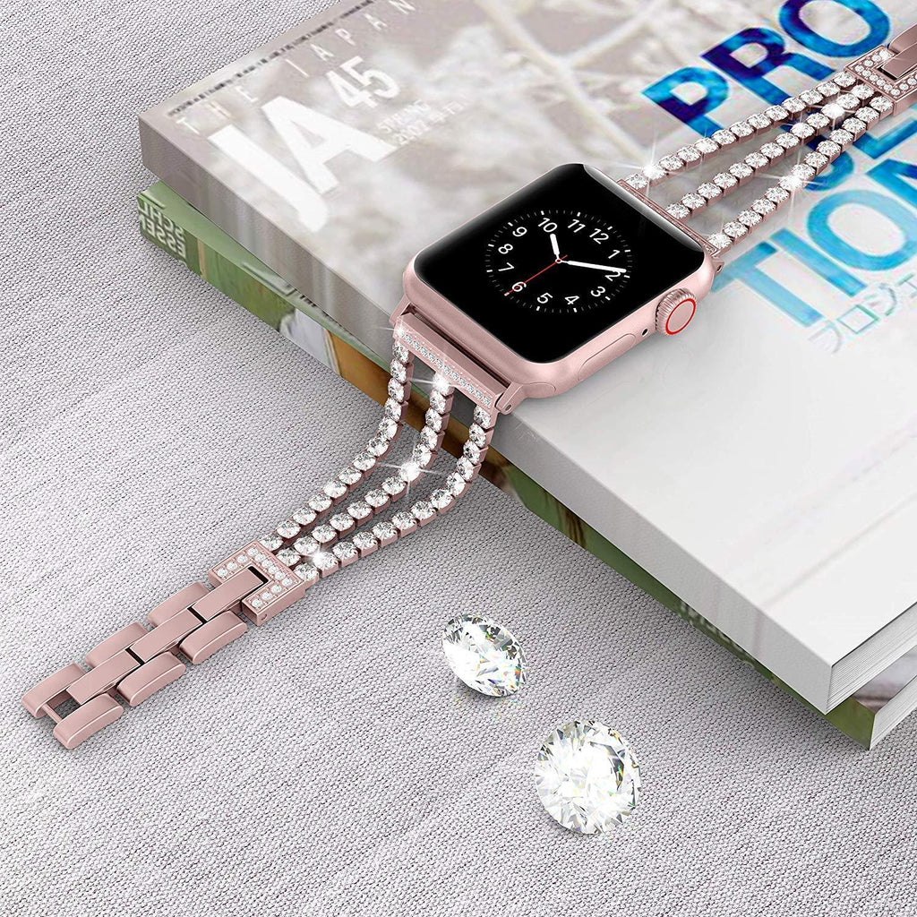 Apple Apple Watch Series 5 4 3 2 Band, New Women Diamond Watch Stainless Steel strap Sport Bracelet 38mm, 40mm, 42mm, 44mm