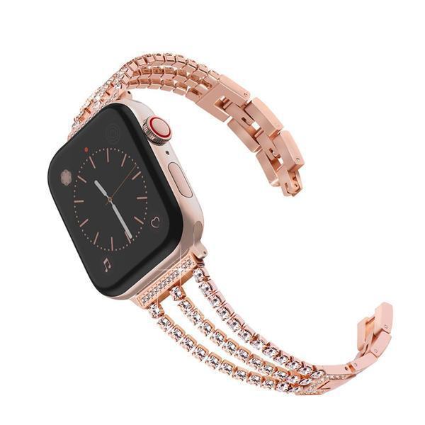 Rose Gold Apple Apple Watch Band 38mm Women Diamond Watch