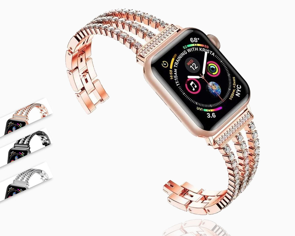 Apple Apple Watch Series 6 5 4 3 2 Band, New Women Diamond Watch Stainless Steel strap Sport Bracelet 38mm, 40mm, 42mm, 44mm