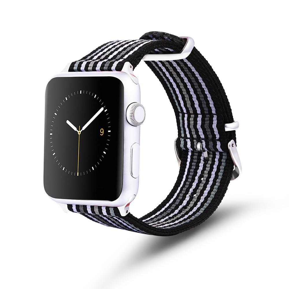 Apple Apple Watch Series 5 4 3 2 Band, Nylon Rainbow Sport Smart Watch Strap 38mm, 40mm, 42mm, 44mm