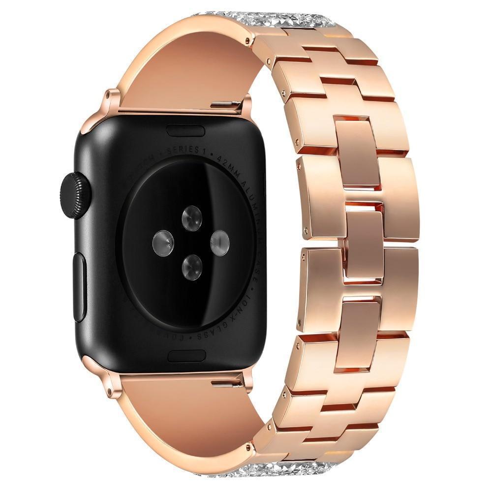 Apple Apple Watch Series 5 4 3 2 Band, Rose gold, Silver or Black Luxury Watchbands Stainless Steel Bracelet Srap 38mm, 40mm, 42mm, 44mm