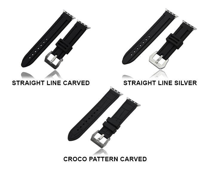 Silicone Rubber Steel Tang Buckle Sports Bracelet Series 7 6 5