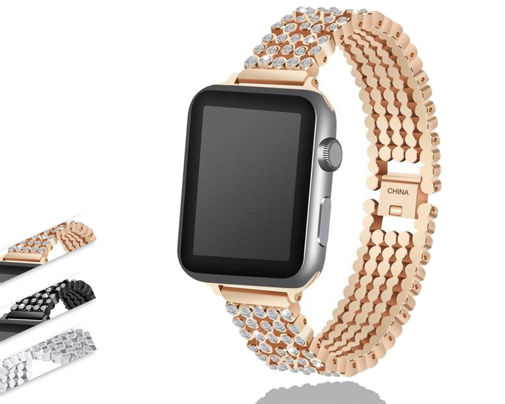 Premium Crystal Rhinestone Diamond Bling Metal Women Band Series