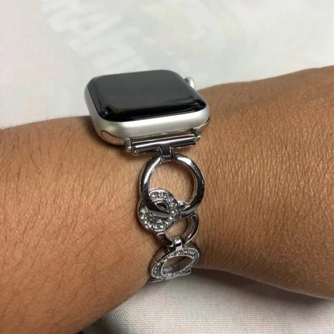 Apple Apple Watch women band strap bracelet, Diamond Bling Stainless Steel, fits 38mm 42mm 40mm 44mm series 5 4 3