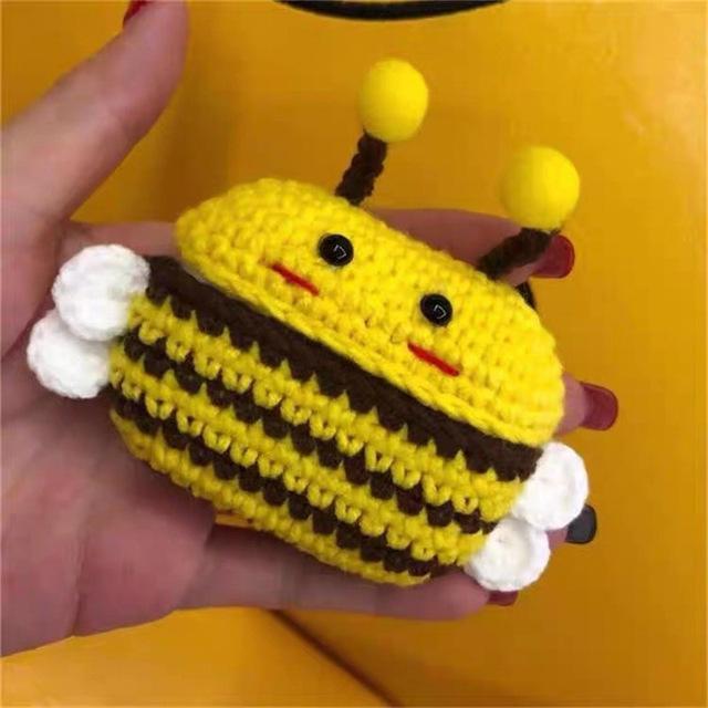 Apple bee New cartoon cute Knit earphone case for Airpod Pro For Apple New earphone cases Animal Character Pig Lovely Rabbit cover on AliExpress