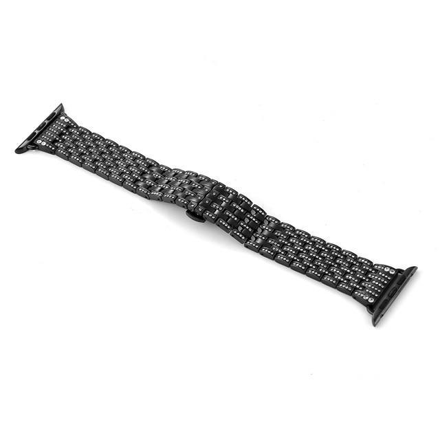 Apple Black / 38mm / 40mm Copy of Apple Watch Band Women Pave crystal Bling Bracelet Watchband 40mm 44mm