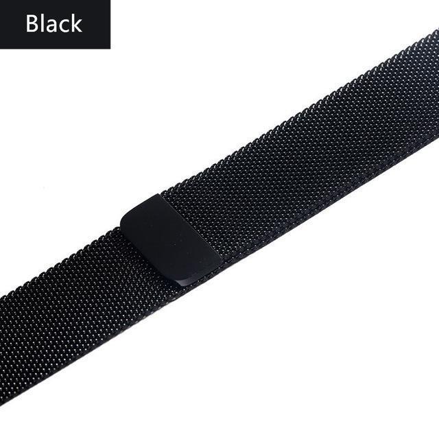 Apple Black / 38mm / 40mm Magnetic Milanese Loop Bracelet for Apple Watch Series 6 5 4 Watchband