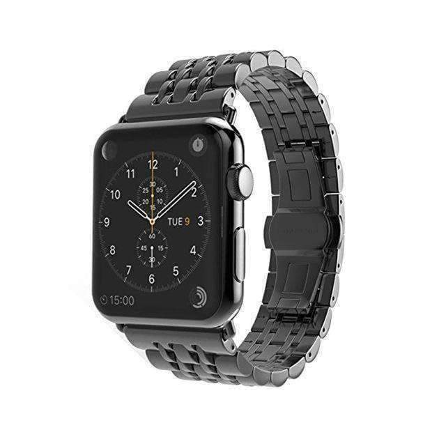 Apple Black / 38mm / 40mm Silver two tone Rolex links professional career Apple watch band, Steel Rolex Style Strap, Links Watchband Smart Watch Metal Bracelet 38mm, 40mm, 42mm, 44mm - US Fast Shipping