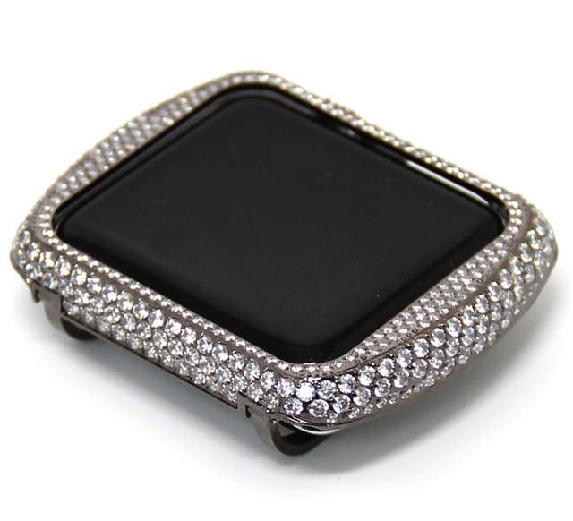 Apple Black / 42mm Luxury Jewelry Class Case For Apple Watch Protector Case Crystal Diamonds Frame Watch Cover For Apple iWatch Series 1 2 3 Shell