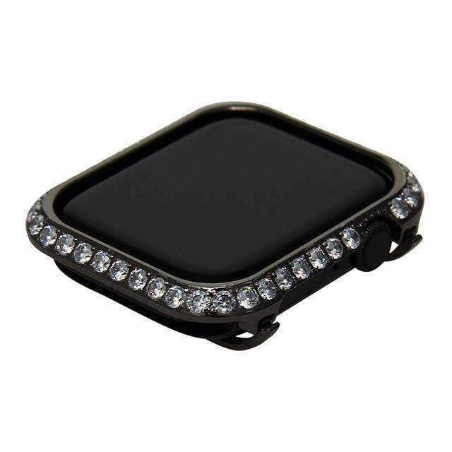 Apple Black / 44mm Apple Watch Bezel case Cover, Rhinestone Crystal Big Diamond Jewelry Series 4, 40mm, 44mm