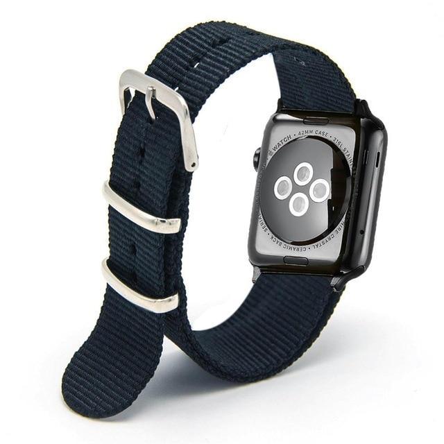Apple Black / 44mm Woven Nylon Band Watchband For Apple Watch 3 42mm 38mm fabric-like strap iwatch 3/2/1 wrist band nylon watchband belt