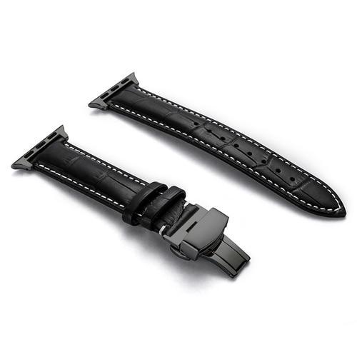 Genuine Leather Crocodile Ostrich Sport Band for Apple Watch Series 8 7 6 5  4 3 2 1 SE SE2 Wrist Strap 38mm 41mm 42mm 44mm 45mm - AliExpress