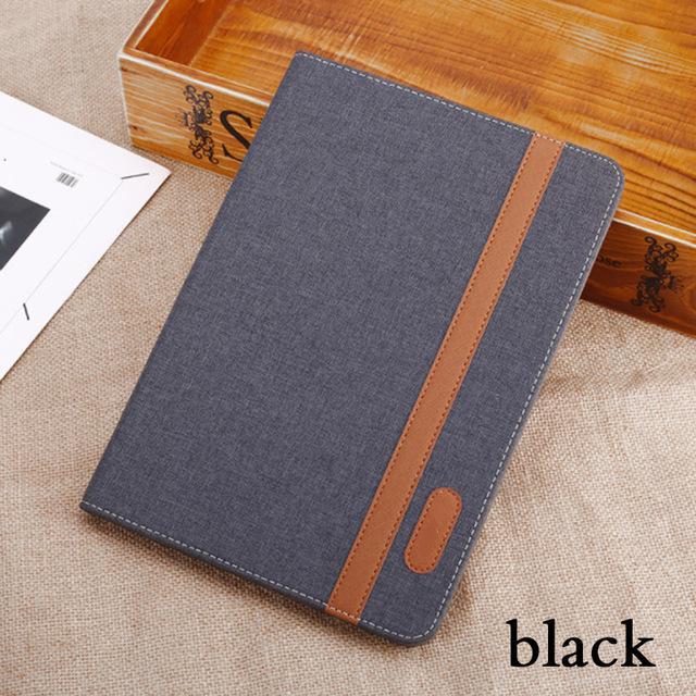 Apple Black Case For Apple iPad 9.7 2017 2018 5th 6th Generation Cover For iPad air 1 air 2 Pro 9.7 " Funda Tablet Canvas PU Leather Shell